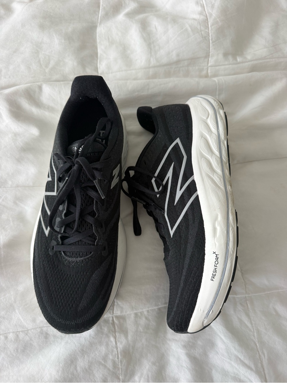 New Balance Black & White Fresh Foam Athletic Sneakers